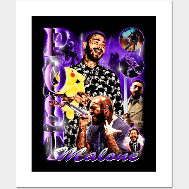 Post malone vintage rap tee Wall Art by BVNKGRAPHICS